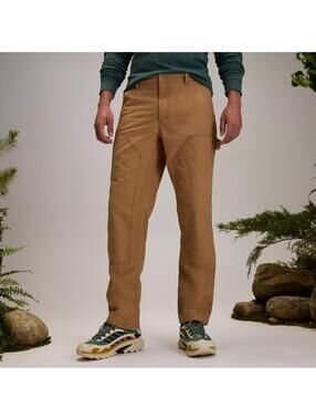 Alpine Design Men's Utility Pants, Size 36x32, Brown Khaki
